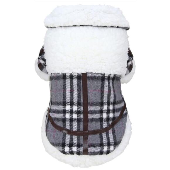 Warm Dog Clothes for Small Dog or Cat Coats Jacket Pet Sweater Grey, X-Small New - Picture 1 of 14